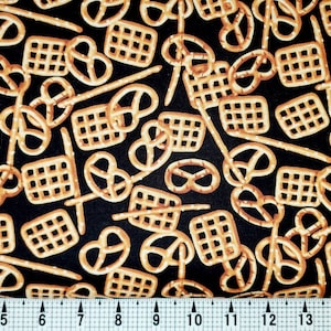 Timeless Treasures Assorted Pretzels C2074 Fabric by the Yard//Piece