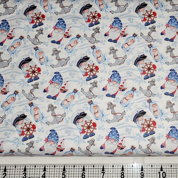 RTC Fabrics Nautical Gnomes Fabric by the Yard/Piece