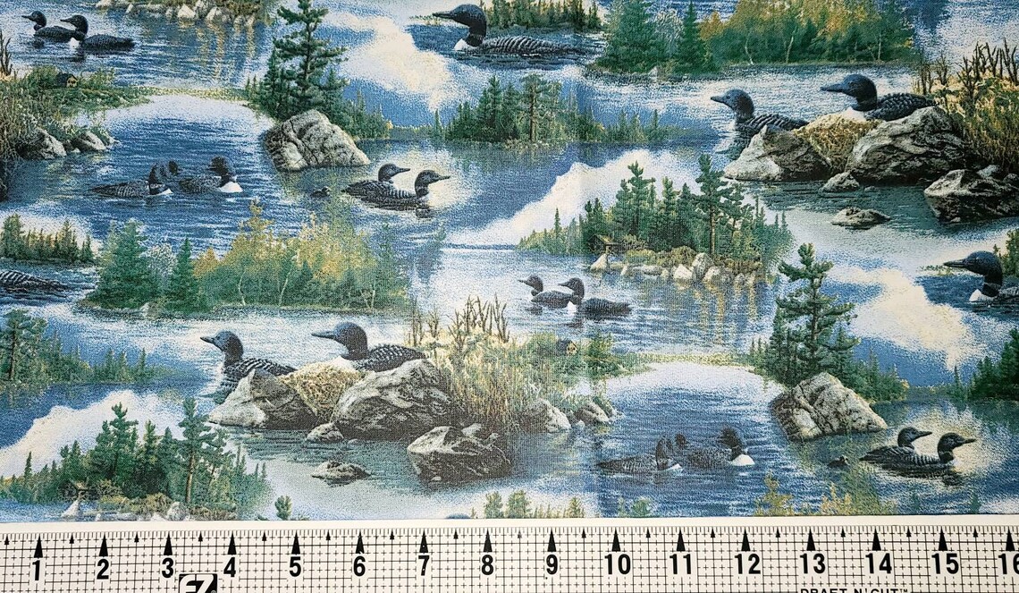 Cranston VIP Loons Fabric by the Yard Etsy