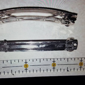 Barrettes Silver French Clip For Hair Bows Metal 2-3/4&quot; x 5/16&quot; 100 pcs