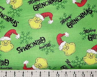 Robert Kaufman How the Grinch Stole Christmas ADE-15783-7 Fabric by the Yard//Piece