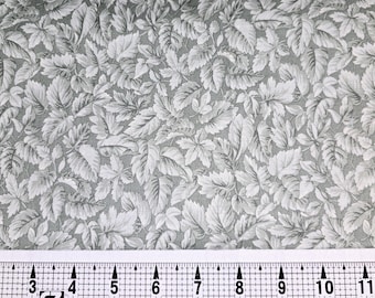 Sage Green Leaves Fabric by the Yard///Piece