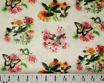 Elizabeth Studios Hummingbirds 4317 Fabric by the Yard//Piece