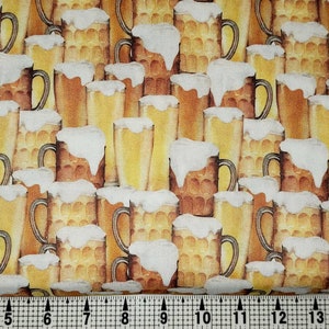 Beer Fabric by the Yard//Piece