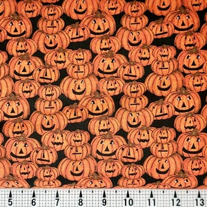 3 Wishes Fabrics Spooky Night Halloween Jack-o-Lantern 18113 Fabric by the Yard//Piece