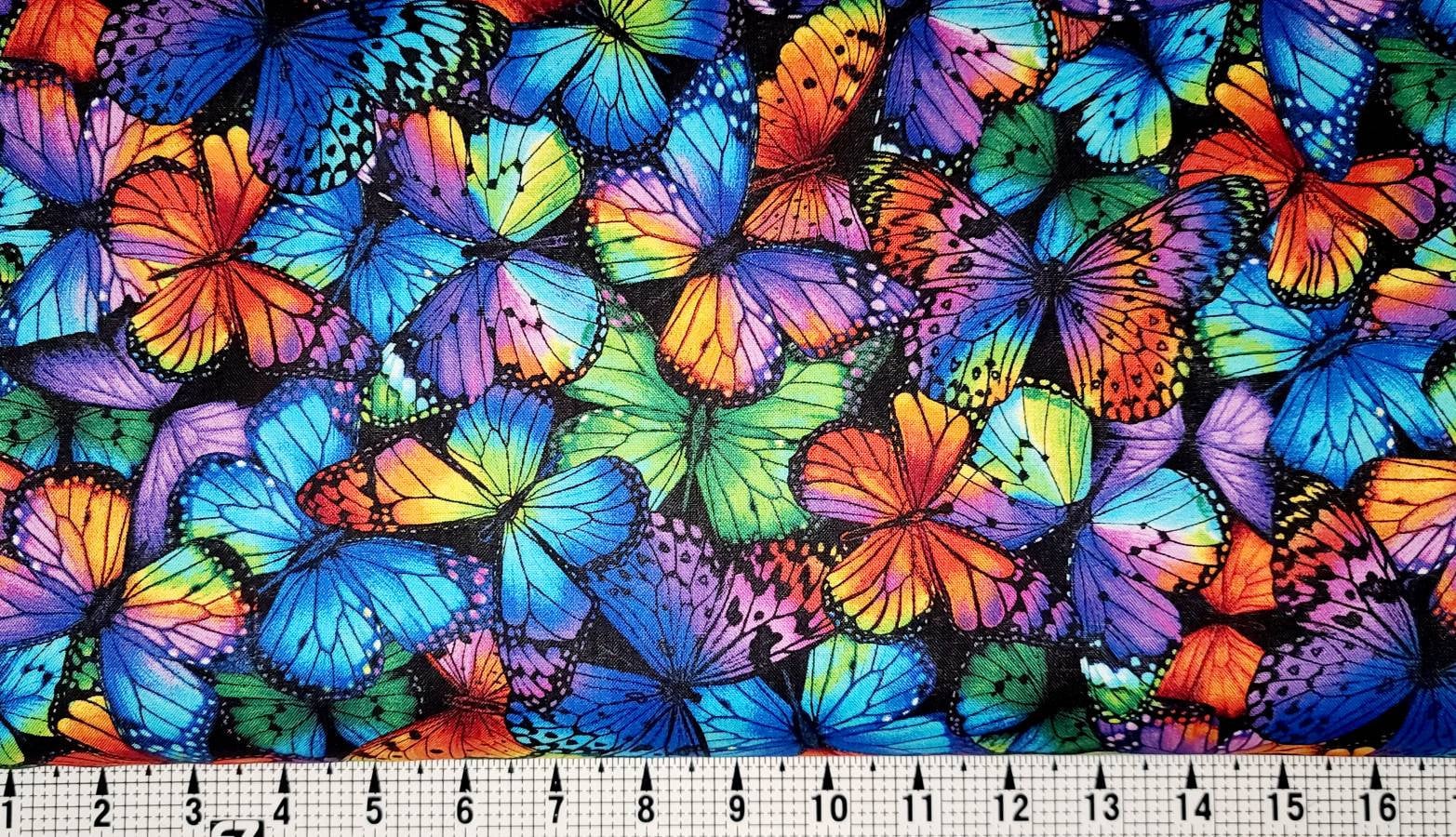 Timeless Treasures Bright Butterflies C8531/CD8531 Fabric by the