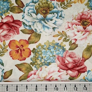 Henry Glass Flower Girl 8050 Fabric by the Yard//Piece
