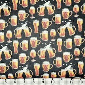 Cheers/Beer Fabric by the Yard//Piece