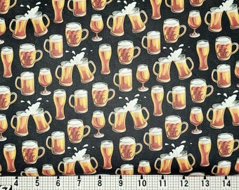 Cheers/Beer Fabric by the Yard//Piece