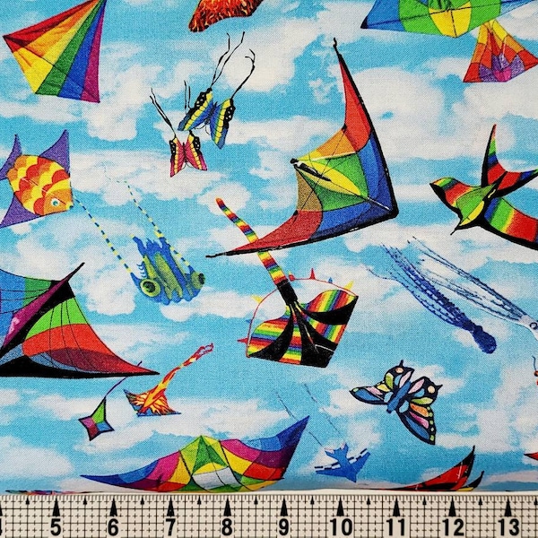 Elizabeth Studios In Motion Kites 666 Fabric by the Yard/Piece