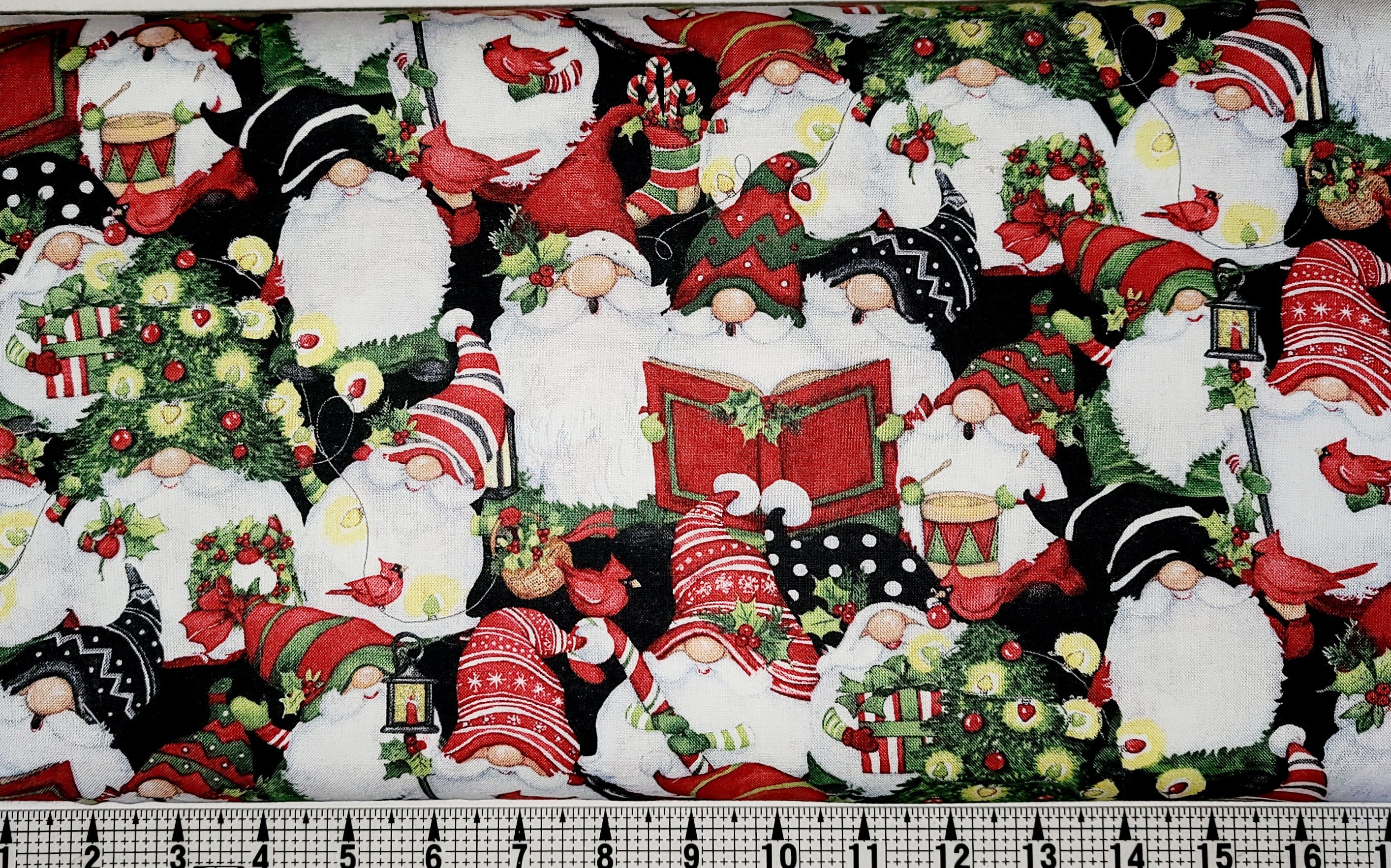 Christmas Fabric by the Yard, Gnome Print Fabric,christmas Gnomes