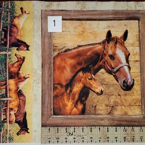 Penny Rose Fabrics Horse Hold Your Horses PD7014 Pillow Panel 13-1/2&quot;