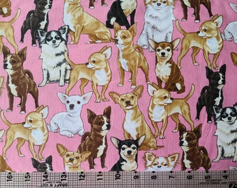 Timeless Treasures Chihuahua C3191 Fabric by the Yard/Piece