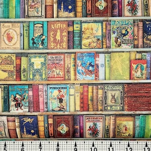 Robert Kaufman Library of Rarities Antique Books 20804 Fabric by the Yard//Piece