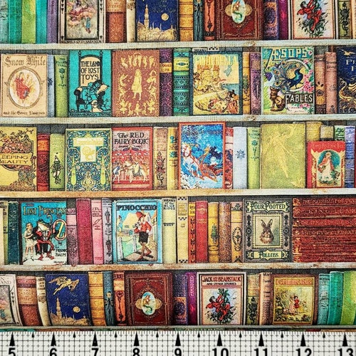 Robert Kaufman Library of Rarities Antique Books 20804 Fabric Etsy UK
