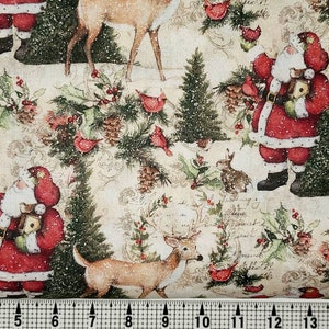 Springs Creative My Deer Santa CP75041 Tissu par mètre//pièce