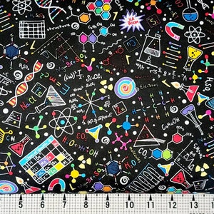 Timeless Treasures Science Doodles C8249 Fabric by the Yard//Piece
