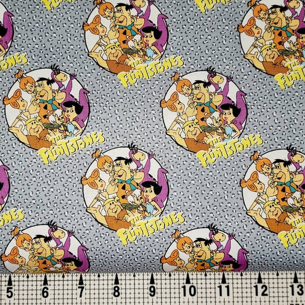 Camelot Fabrics Flintstone Family 24060001 Fabric by the Yard/Piece