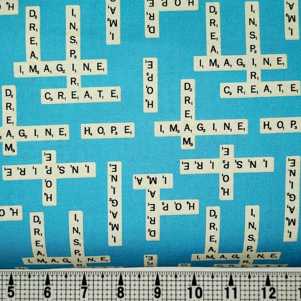 Camelot Fabrics Scrabble Find the Word 95070323-02 Fabric by the Yard/Piece