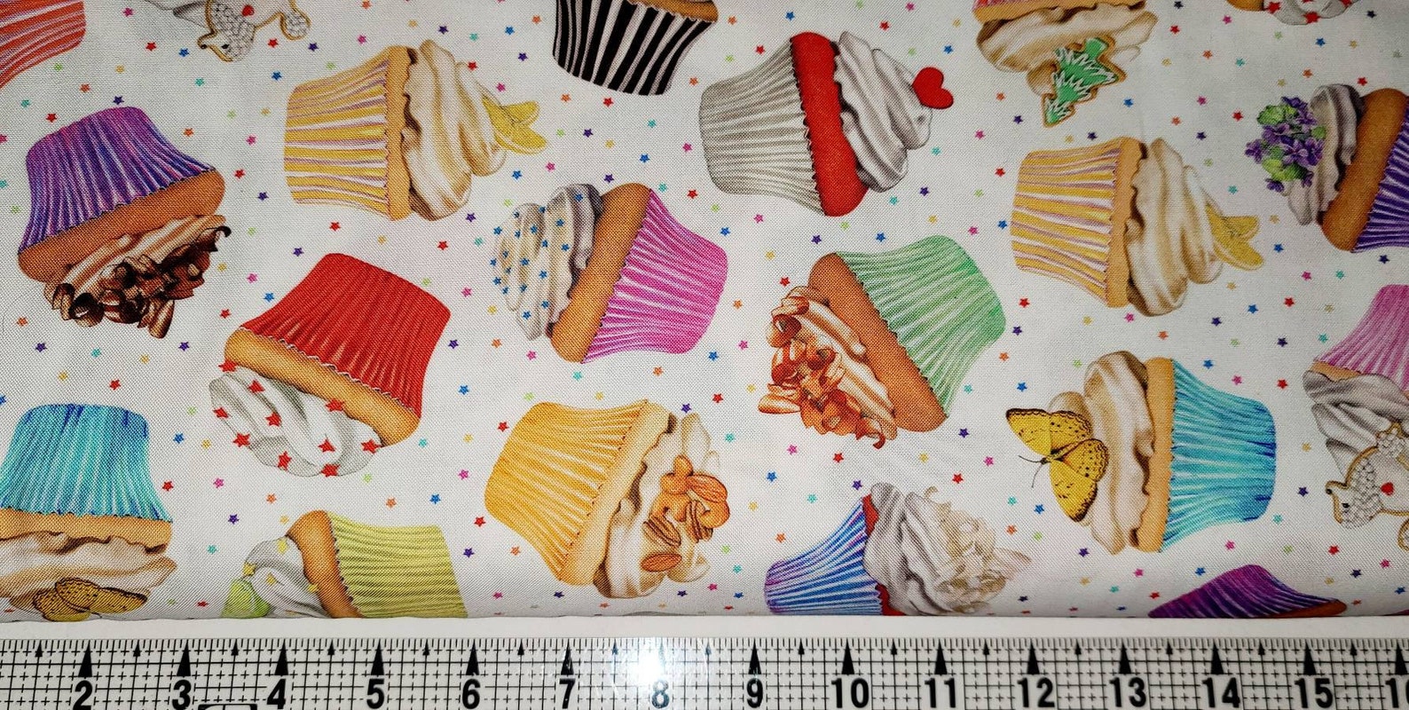 Robert Kaufman Sweet Tooth Cupcakes 19824 Fabric by the Etsy