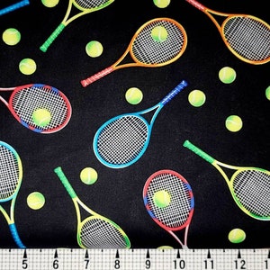 Timeless Treasures Sports Tennis C8778 Fabric by the Yard//Piece