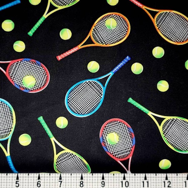 Timeless Treasures Sports Tennis C8778 Fabric by the Yard/Piece