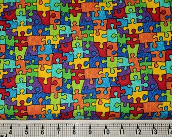 Puzzle luminoso Timeless Treasures C6344 Tessuto tagliato su misura//Pezzo