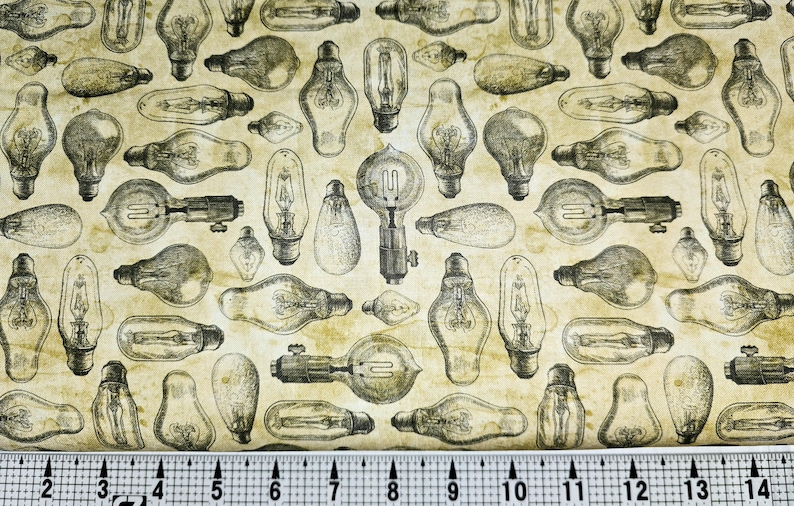Blank Quilting Full Steam Ahead Light Bulbs 3932 Fabric by the Yard ...