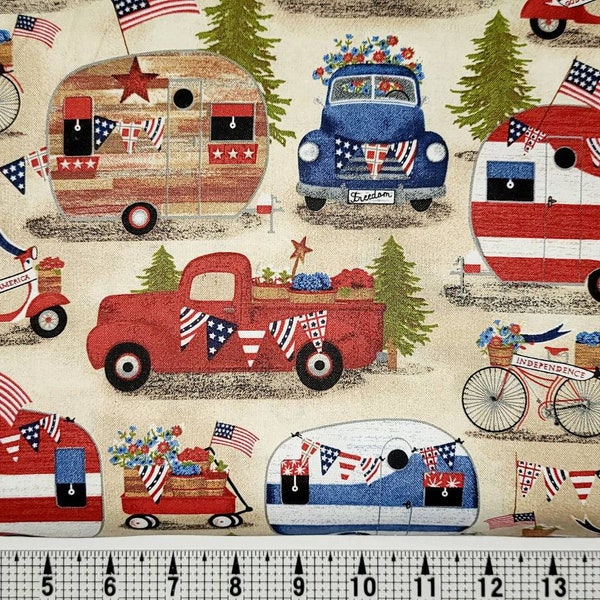 3 Wishes Fabrics American Camping 16063 Fabric by the Yard/Piece