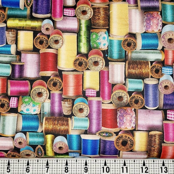 Michael Miller Spools of Thread DDC11022 Fabric by the Yard/Piece