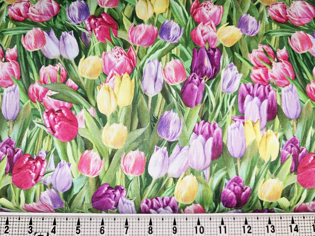 Timeless Treasures Tulip Field CD3251 Fabric by the Yard//piece - Etsy