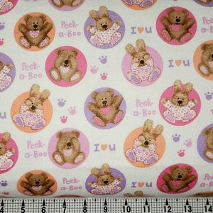 Studio E Fabrics Peek-a-Boo FLANNEL 3134 Fabric by the Yard//Piece