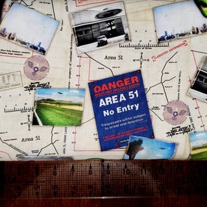 Robert Kaufman Area 51 Digital Eerie Area 51 Fabric 1 yard