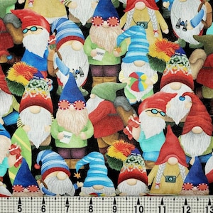 Timeless Treasures Traveling Gnomes CD2076 Fabric by the Yard//Piece