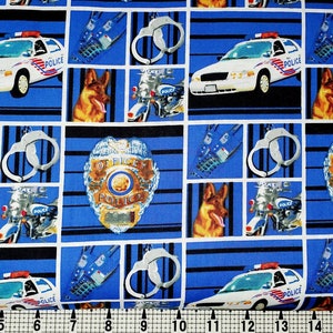 Sykel Enterprises Police Department PD-1115 Fabric by the Yard//Piece