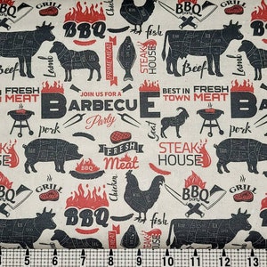 BBQ Fabric by the Yard//Piece