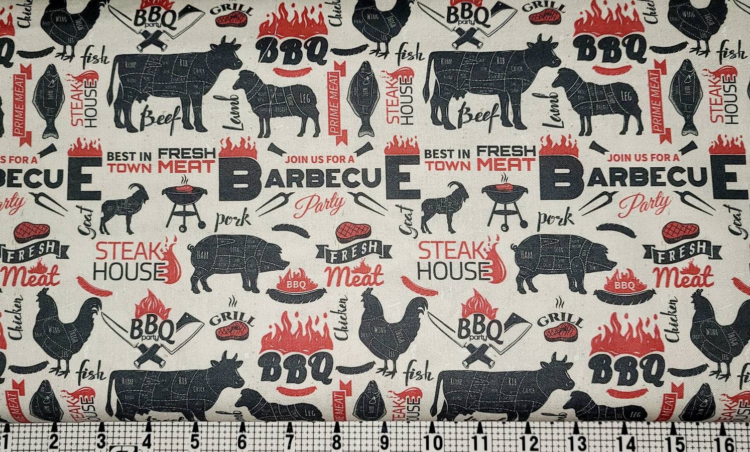 BBQ Fabric by the Yard//Piece