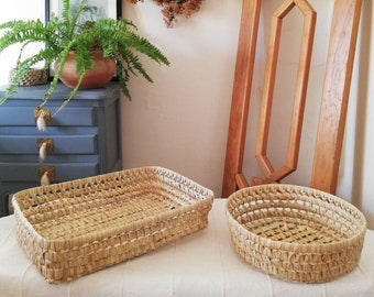 Storage baskets x 2 - round basket - toy storage