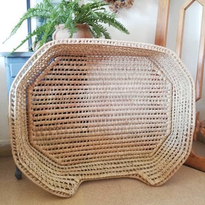 Dog bed basket with or without pillow - medium/large dog basket - wicker dog basket
