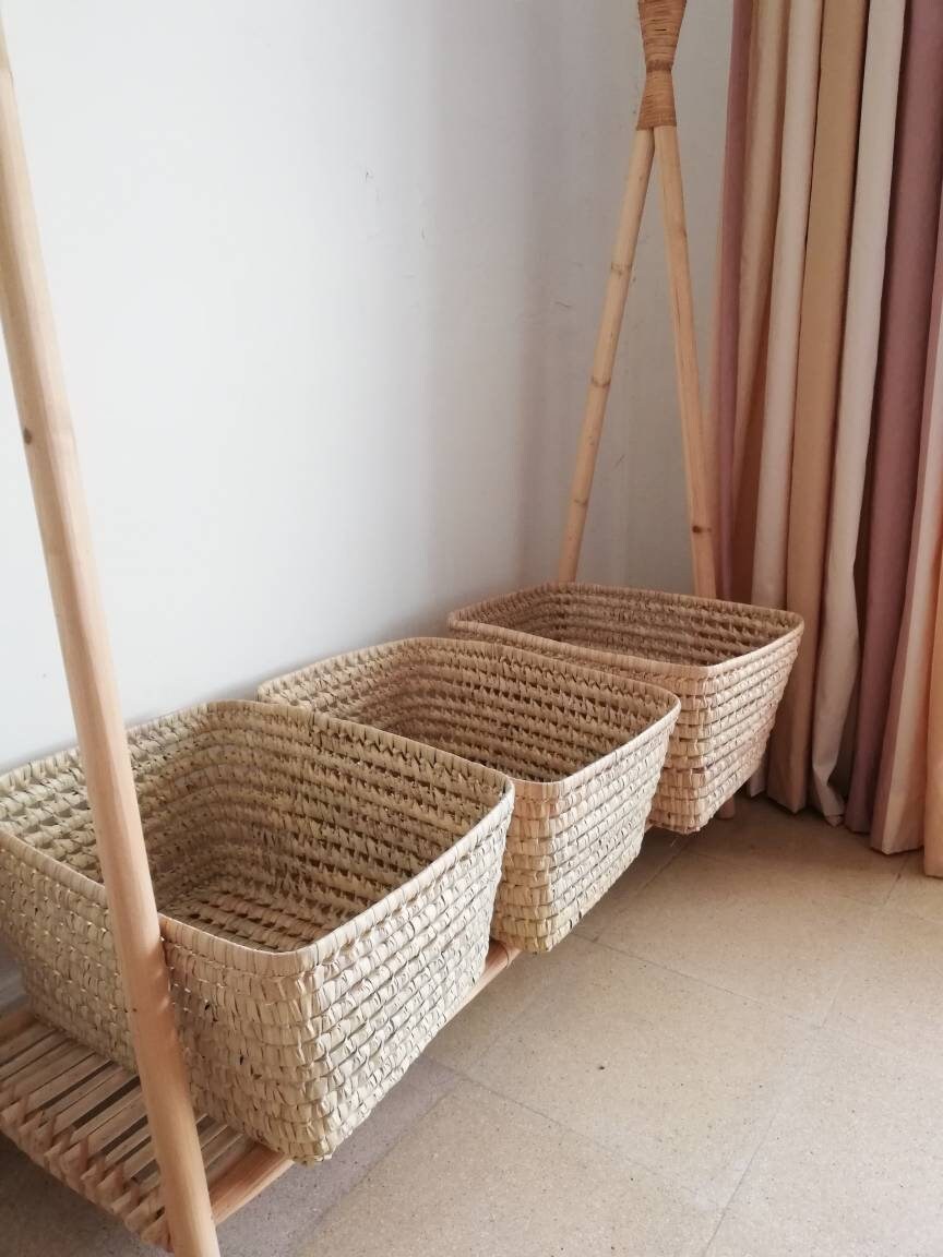 Woven Storage Baskets X 3 Ikea Billy Basket Toy Storage Etsy