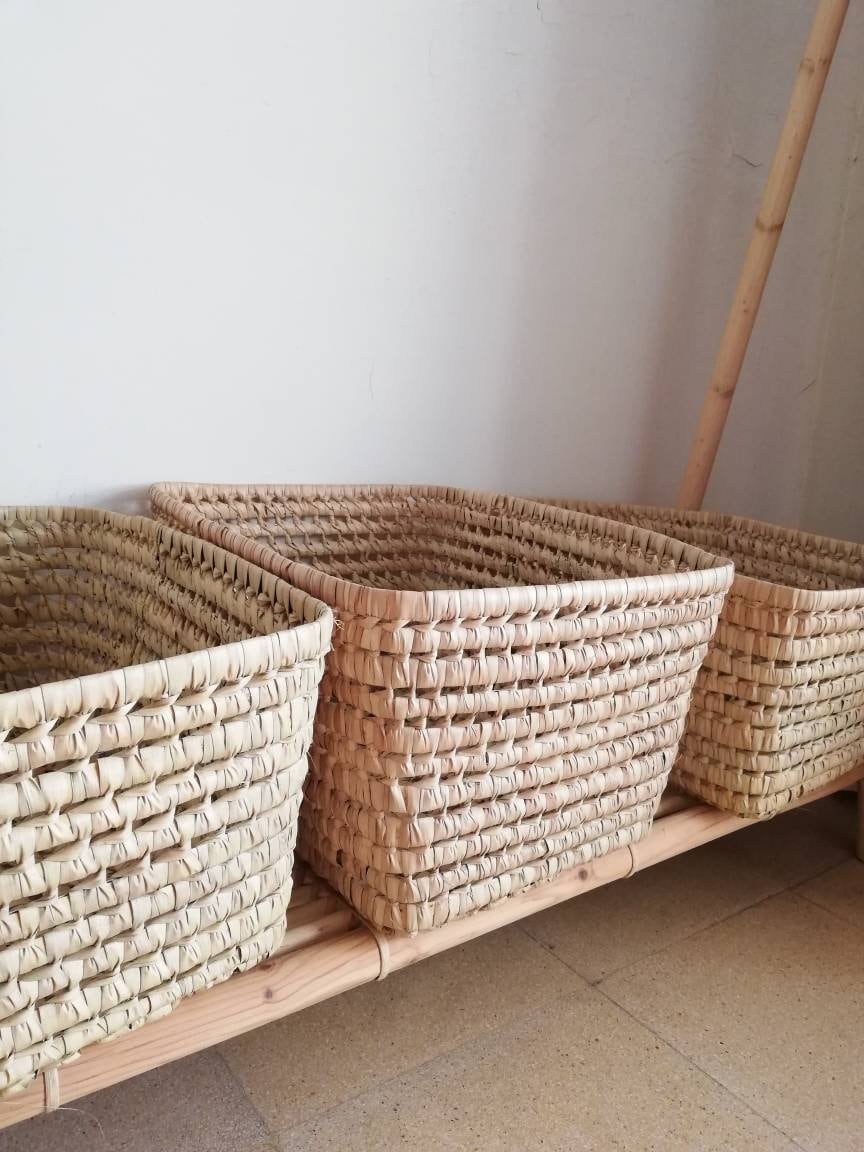 Woven Storage Baskets X 3 Ikea Billy Basket Toy Storage Etsy