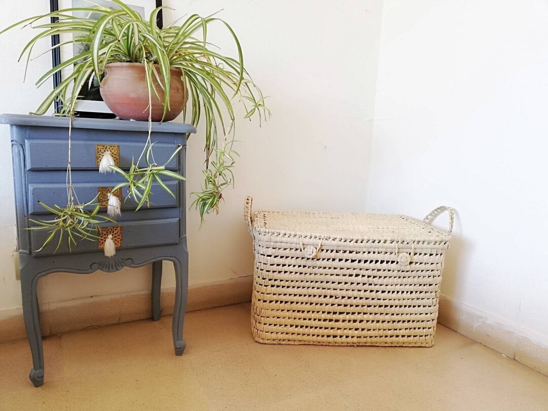 Large Wicker Toy Chest 23 Inches Woven Storage Trunk With Lid Wicker