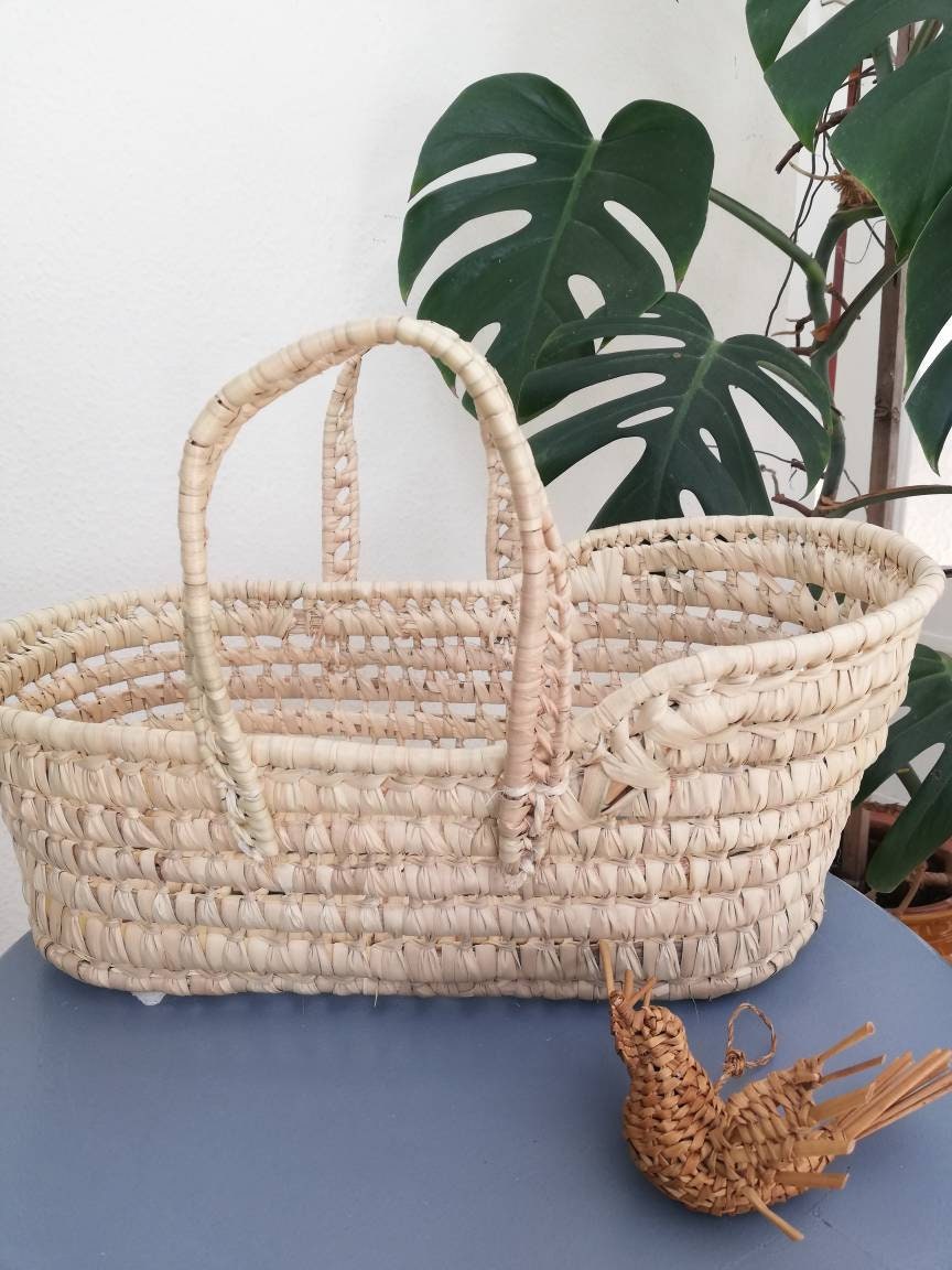 dolls wicker moses basket