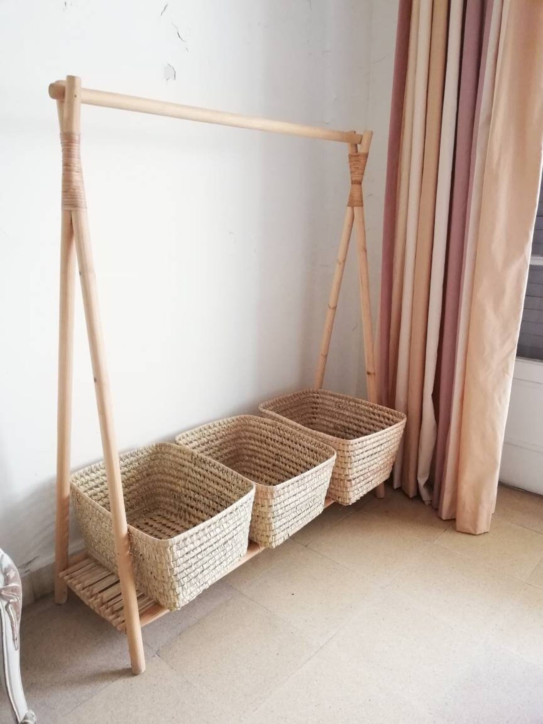 Woven Storage Baskets X 3 Ikea Billy Basket Toy Storage Etsy