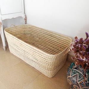 Toy storage without lid - wicker storage basket - woven toy box