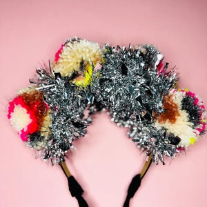 Tinsel and Pom Pom Headband | Festival Headband | Birthday | Party | Adult Headband | Children’s Headband | Tinsel