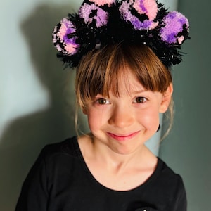 Halloween Tinsel and Pom Pom Headband | Festival Headband | Birthday | Party | Adult Headband | Children’s Headband | Tinsel | Halloween