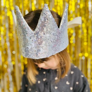 Silver Sequin Crown