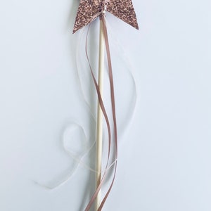 Rose Gold Glitter Fairy Star Wand | Fancy Dress | Wand | Birthday Wand