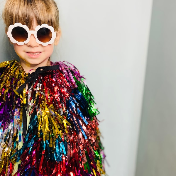 Rainbow Tinsel Jacket Etsy